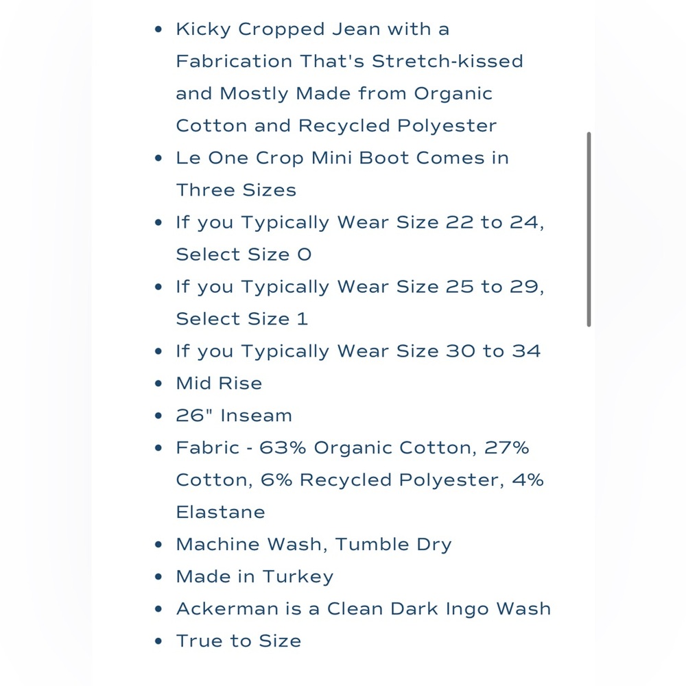 Frame Le One Crop Mini Boot Cut Jeans in Ackerman. - Picture 4 of 12
